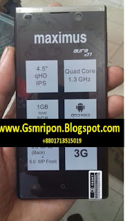 MAXIMUS AURA A77 FLASH FILE FIRMWARE *RIPON MOBILE ZONE*