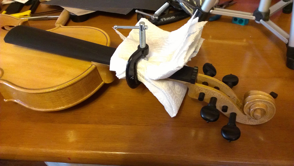 My Home Made Violin More glue