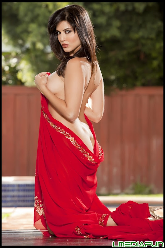 Sunny Leone Nude Sunny Leone Full Nude Photos In Red Saree