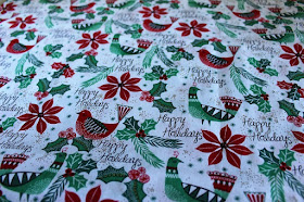 holiday fabric from JoAnns