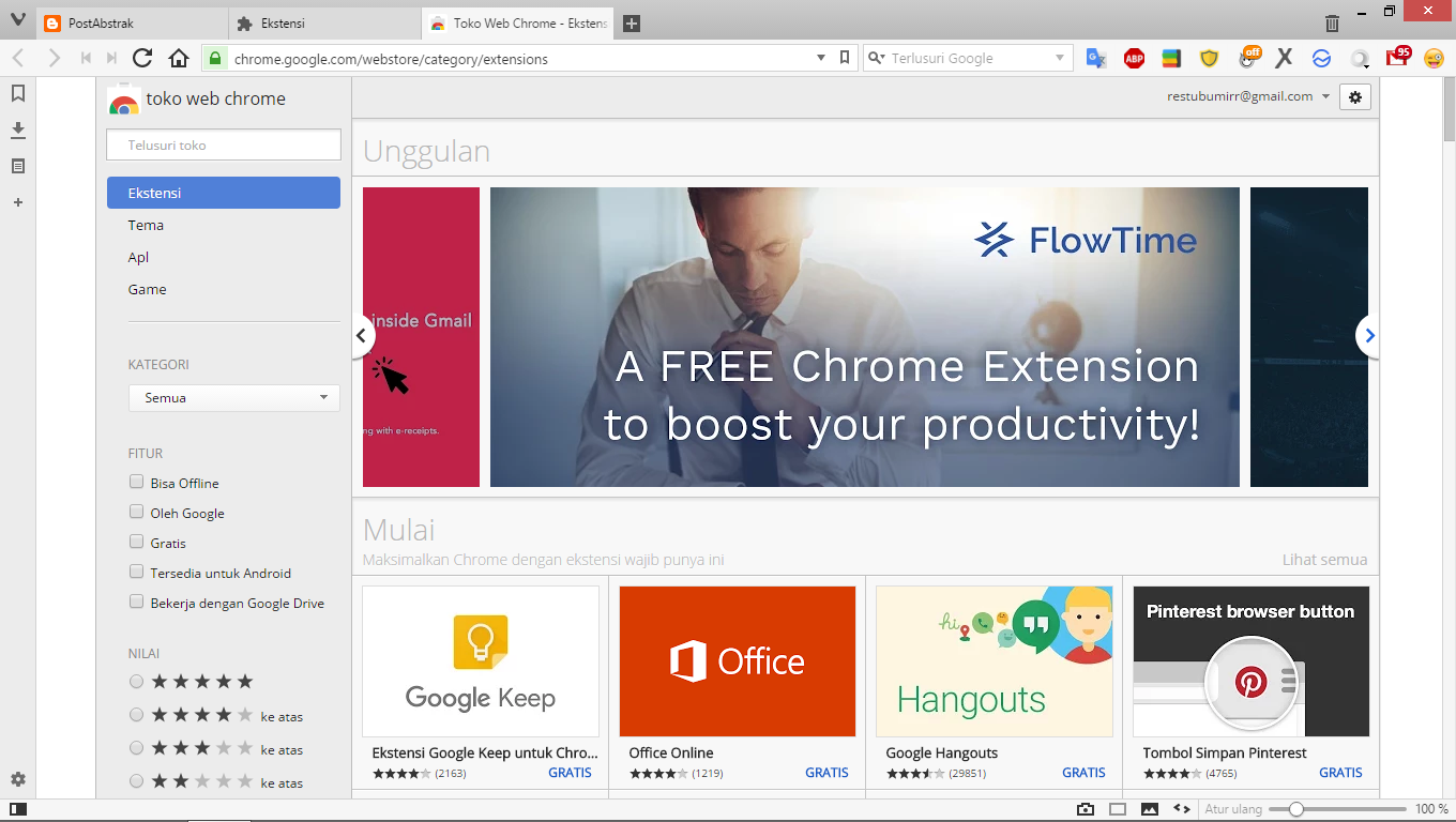 10 Ekstensi Google Chrome yang berguna dan keren