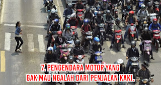 PENGENDARA MOTOR YANG GAK MAU NGALAH DARI PENJALAN KAKI.