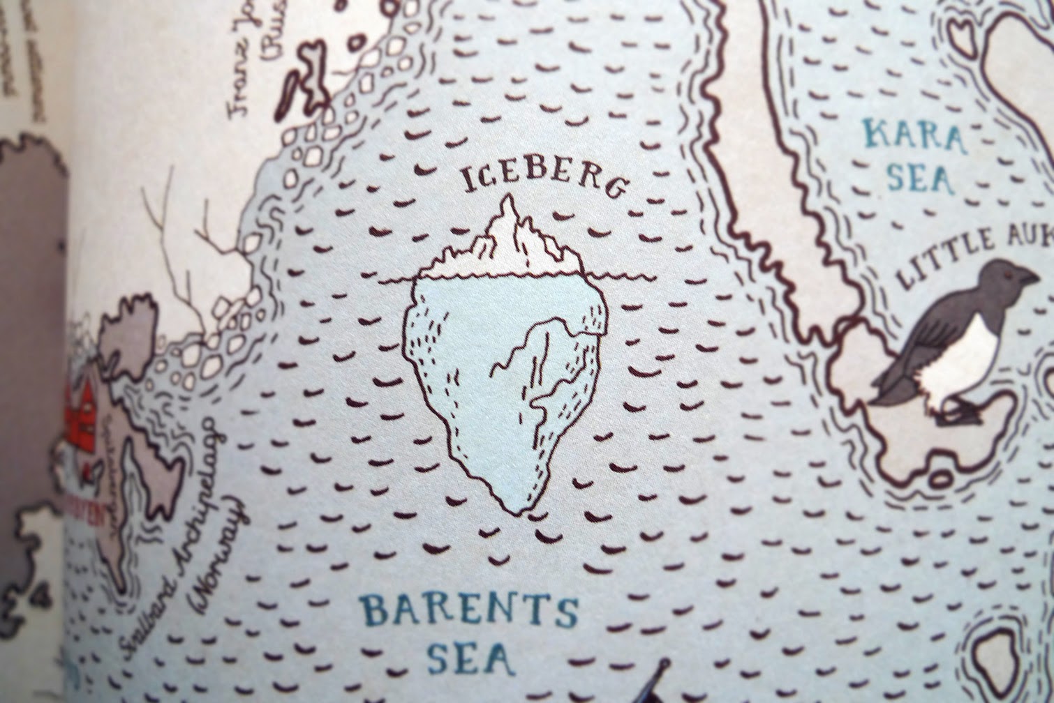 Detalle del libro MAPS, Atlas ilustrado por Aleksandra Mizielinska y Daniel Mizielinski