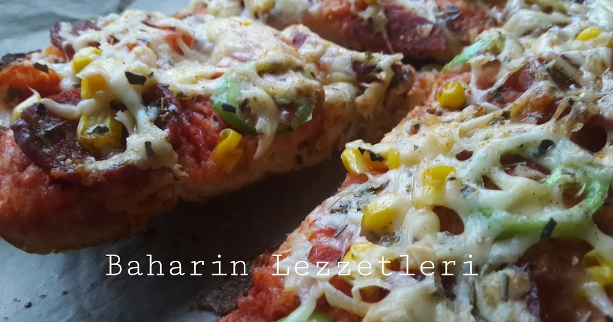 BAYAT PİDEDEN PİZZA TARİFİ RESİMLİ BAHARIN LEZZETLERİ
