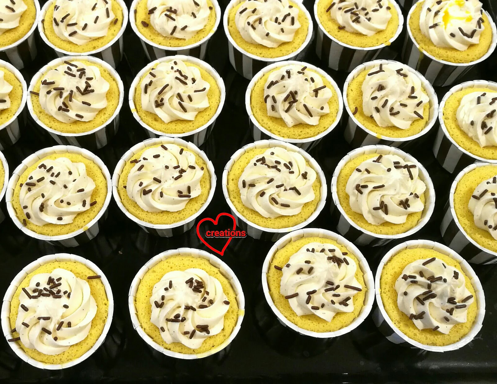 Loving Creations for You Mango Chiffon Cupcakes with Vanilla Bean