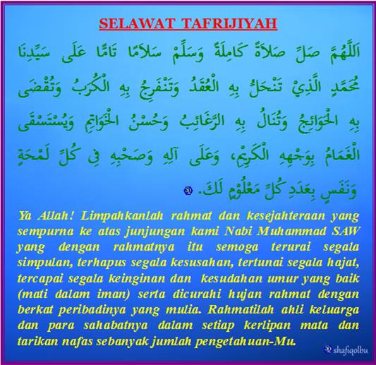Berita Tv Malaysia Manfaat Sholawat Nariyah Tafrijiyah