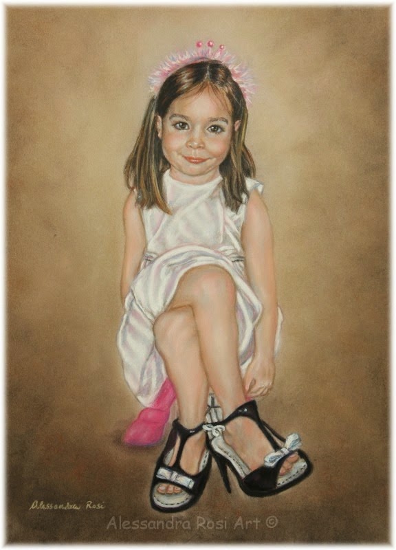 Children paintings portraits in pastel pastel child portrait, portrait from photo of your child, custom portrait