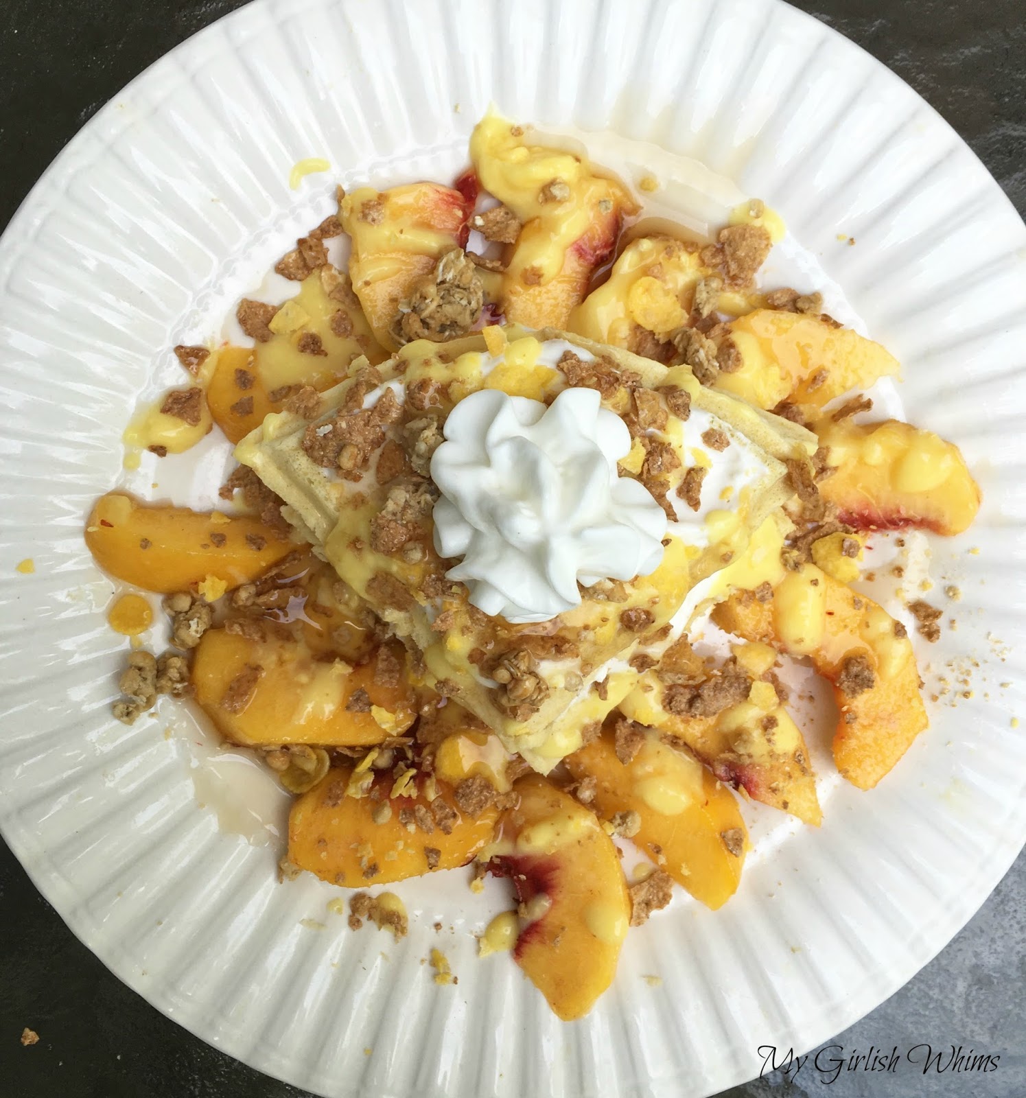 Peach Protein Waffles Recipe My Girlish Whims