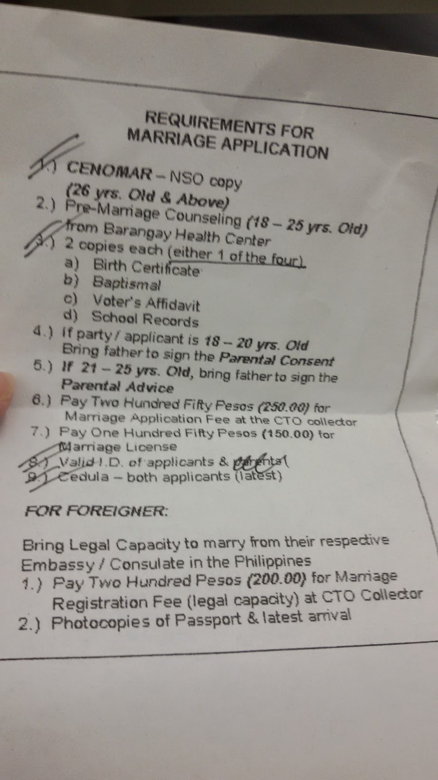 Marriage License Requirements Getting Married In The Philippines Engaged Is I Went To The Office Of City Registrar And Immediately Asked For A Copy Requirements Needed This Paper That They Gave Me