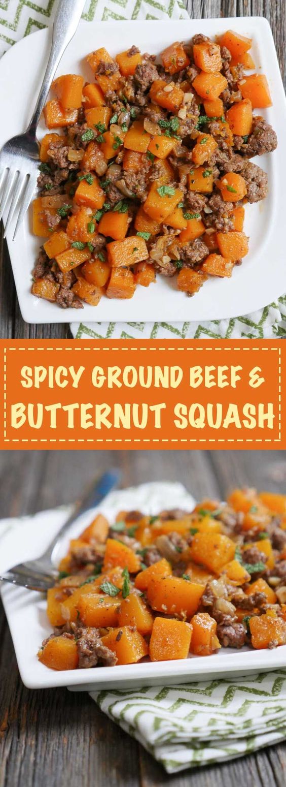 Spicy Ground Beef and Butternut Squash Awesome Foods