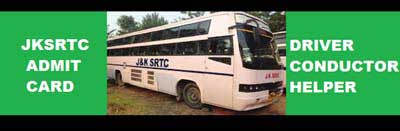 JKSRTC Admit Card 2019 released