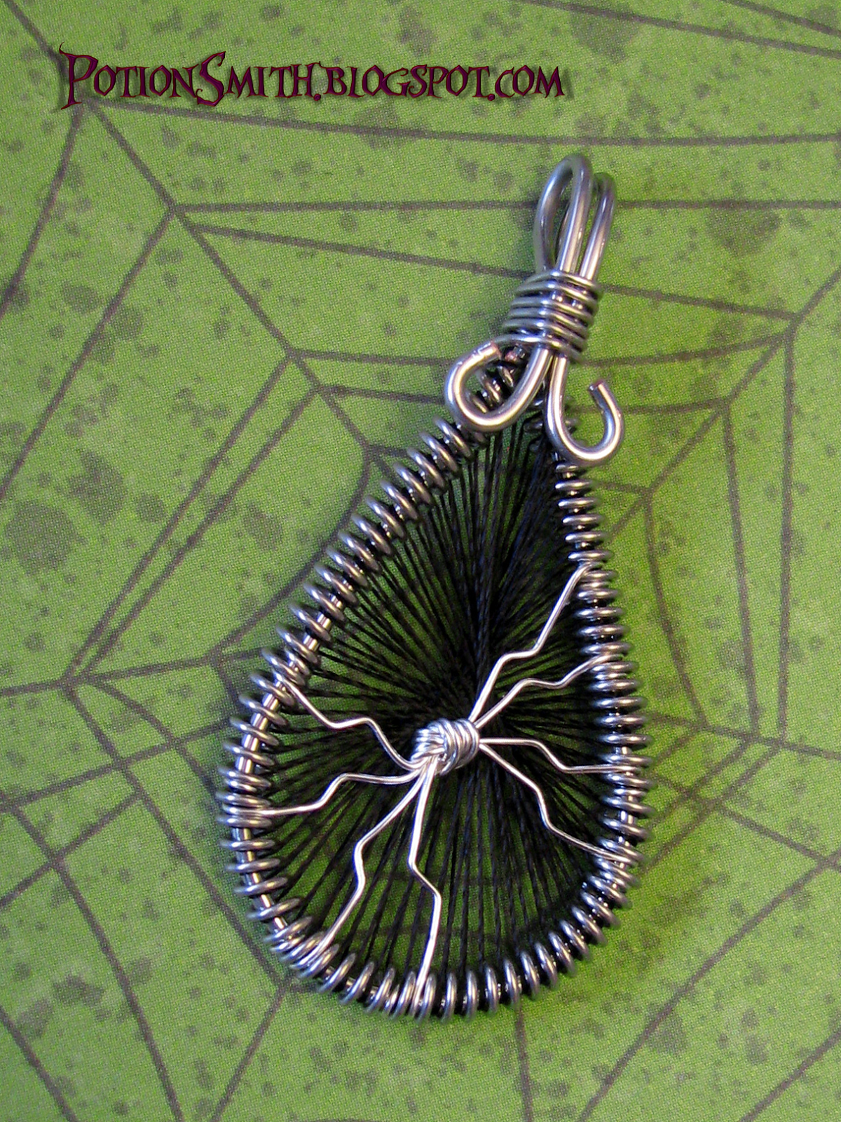 POTIONSMITH Itsy Bitsy Wire Spider Pendant