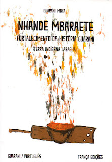 Capa do livro "Nhande mbaraete", que foi escrito em dois idiomas, o Português e o Guarani