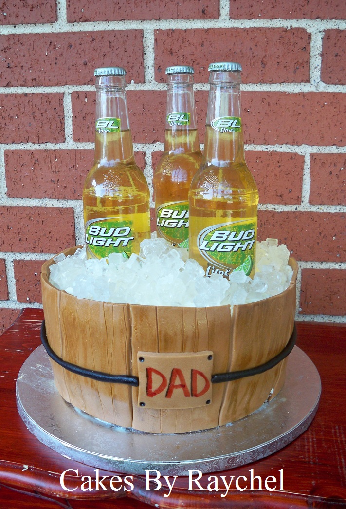 My Creative Way Beer Bucket Cake. Father's Day Cake.