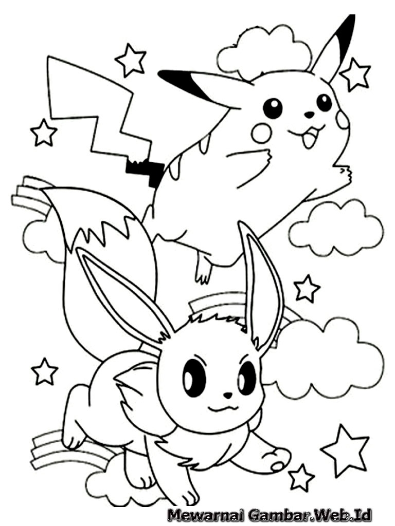 Mewarnai Gambar Pikachu | Mewarnai Gambar