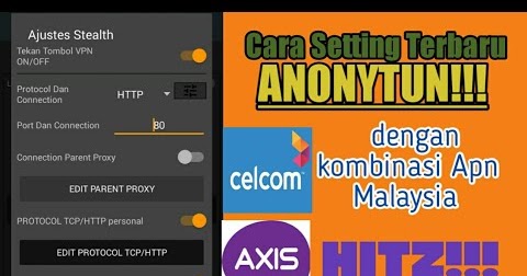 Cara Setting Anonytun Dengan Provider Axis