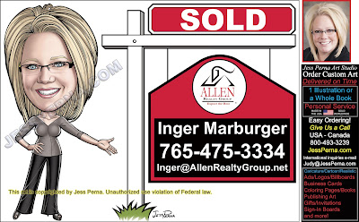 Allen Realty Sold Sign Caricature Ad