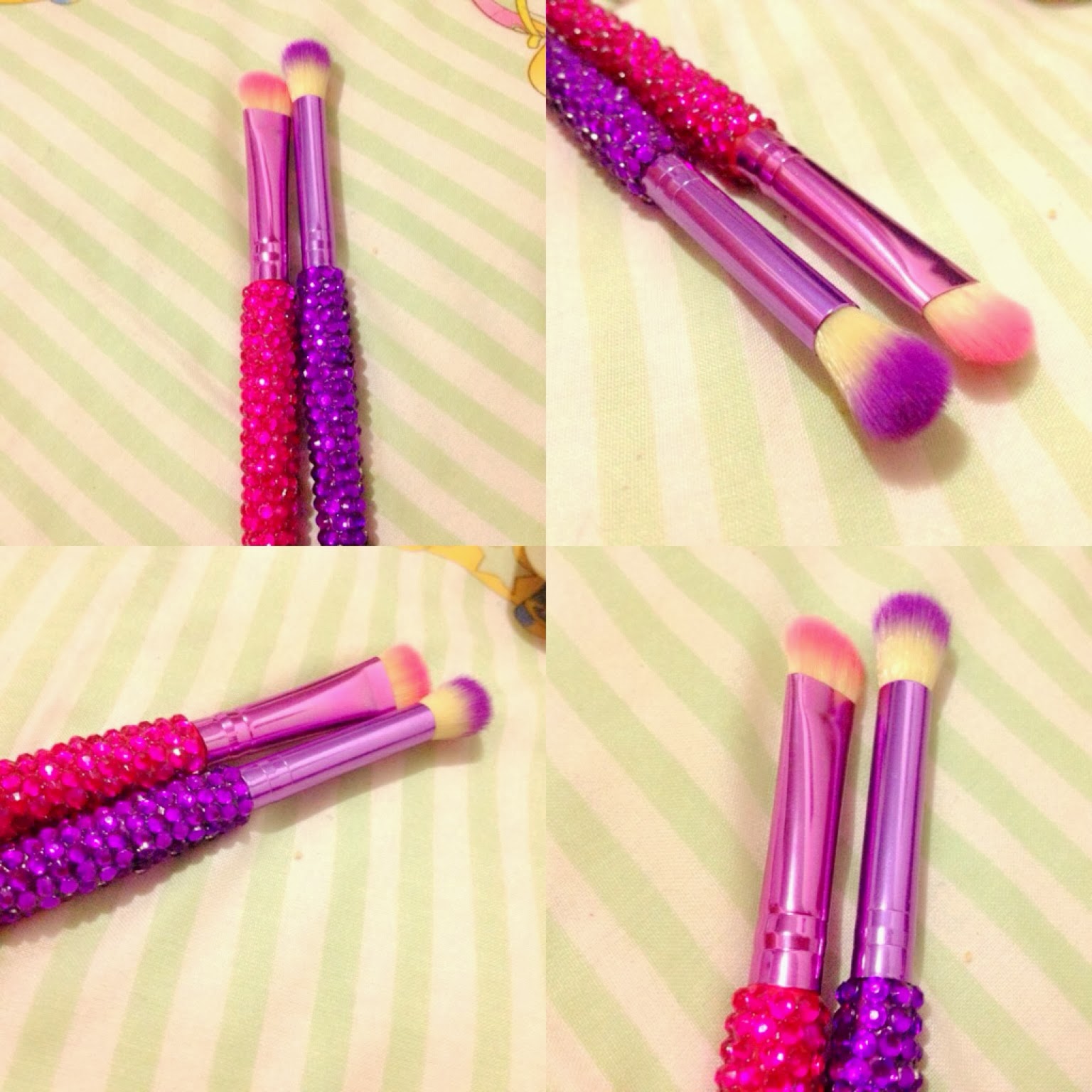 your fuchsia make up best friend! quick review ELF gem brushes! (eye shadow brush and