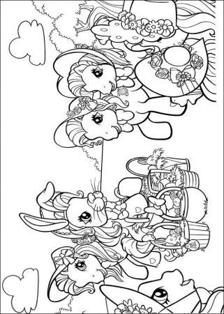 Tranh cho bé tô màu pony 6