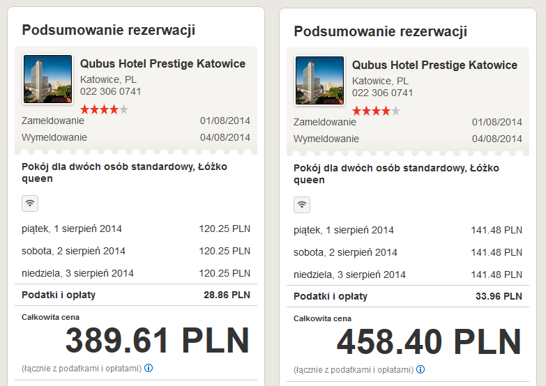 Qubus Hotel Prestige Katowice bezplatna anulacja