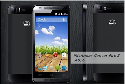 Micromax Canvas Fire 3 A096 :4.5 inch, 1.3GHz Quad core Android Phone Specs, Price 