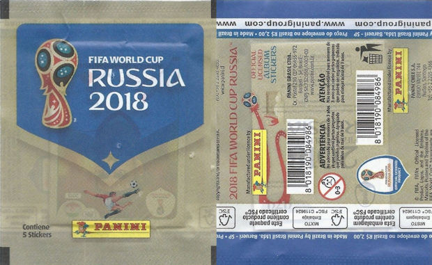 Panini World Cup 2018-1 x RARE Horizontal Promo packet pochette bustine 