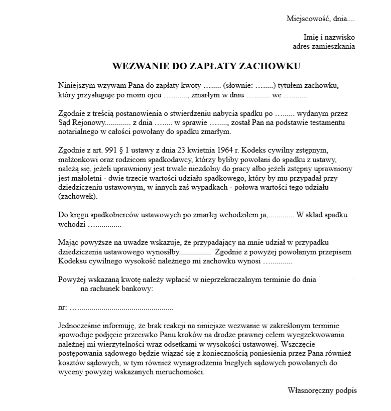 Zachowek po rodzicach do ilu lat?