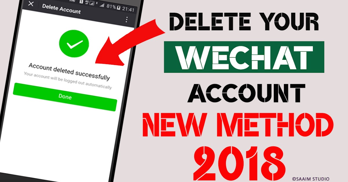 How to delete WeChat Account? delete WeChat Account Permanently. Saaim Studio