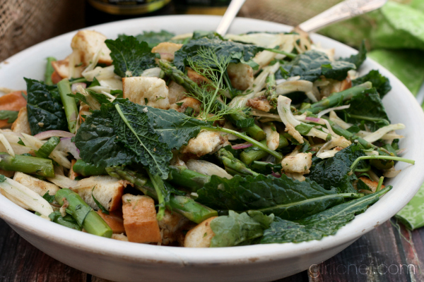 Spring Panzanella Salad W Balsamic And Spring Herb Vinaigrette