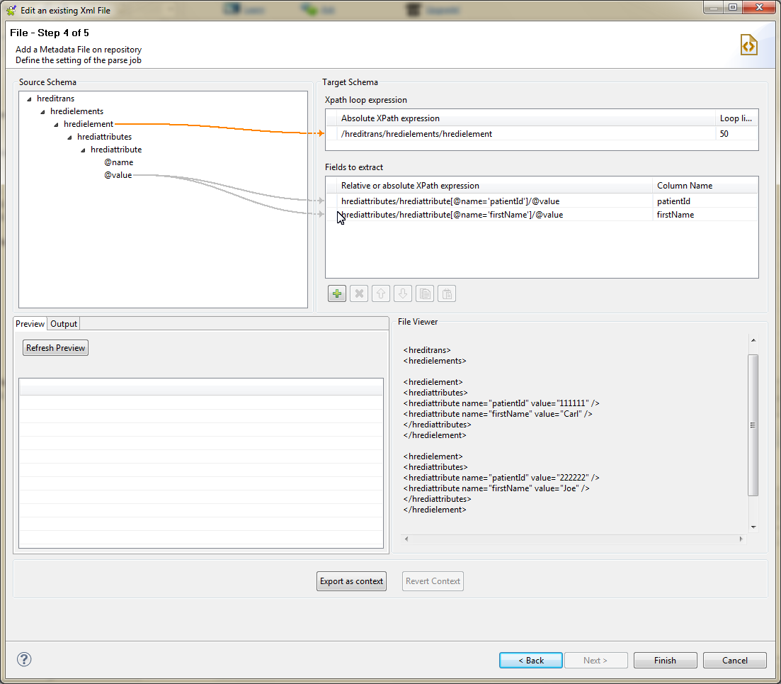 Talend Hunter Using XPaths for XML Input in Talend Open Studio