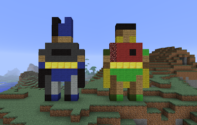 Minecraft batman and robin