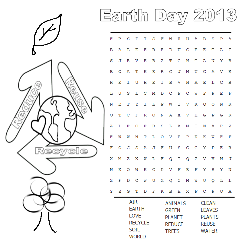 Earth Day Word Search Printable