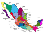 Mapa de México con División Política division politica mexico