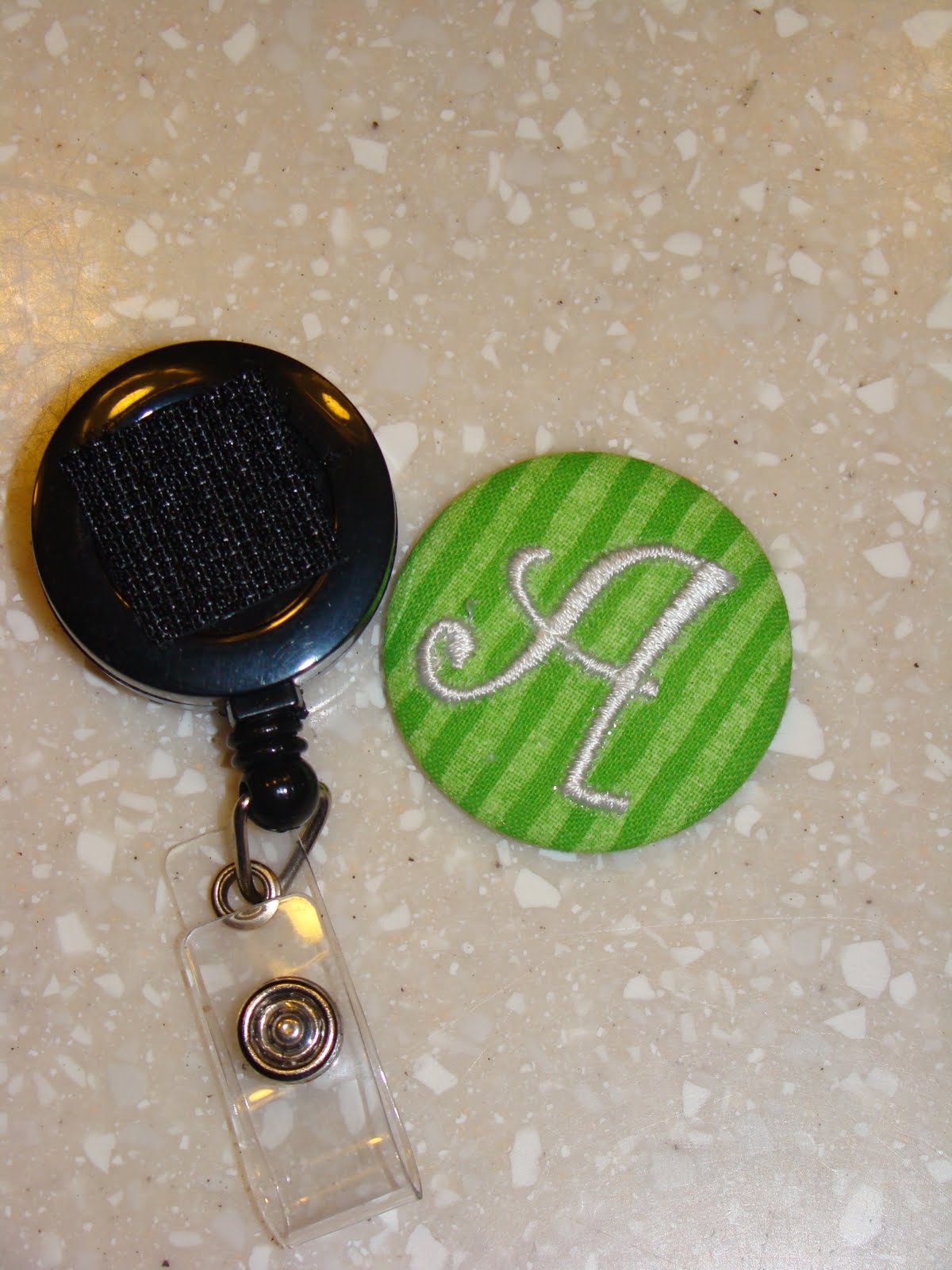 doodlebug designs, mg Monogrammed & Embroidered Badge Reels