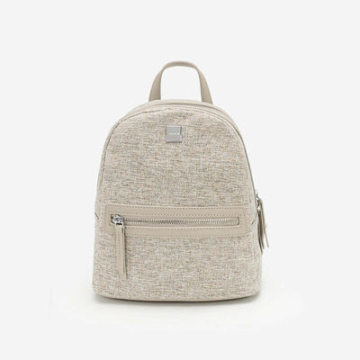 Balo Mini Phối Vải Canvas - BAC 0128 - Màu Xám