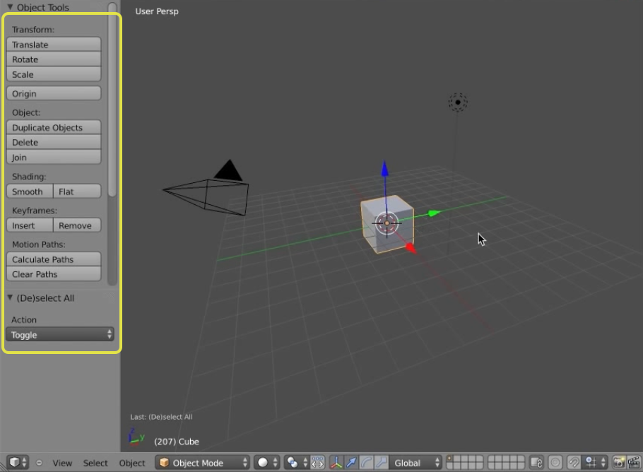 Blender 3D Viewport Toolbar Yesternight Studios