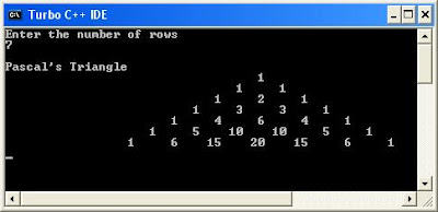 C program to print the Pascal's Triangle | C Programs