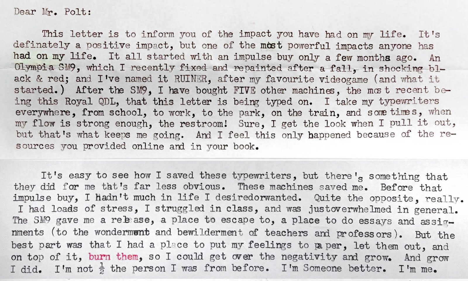 “These machines saved me.”