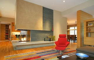 sala con chimenea sala contemporánea con chimenea
