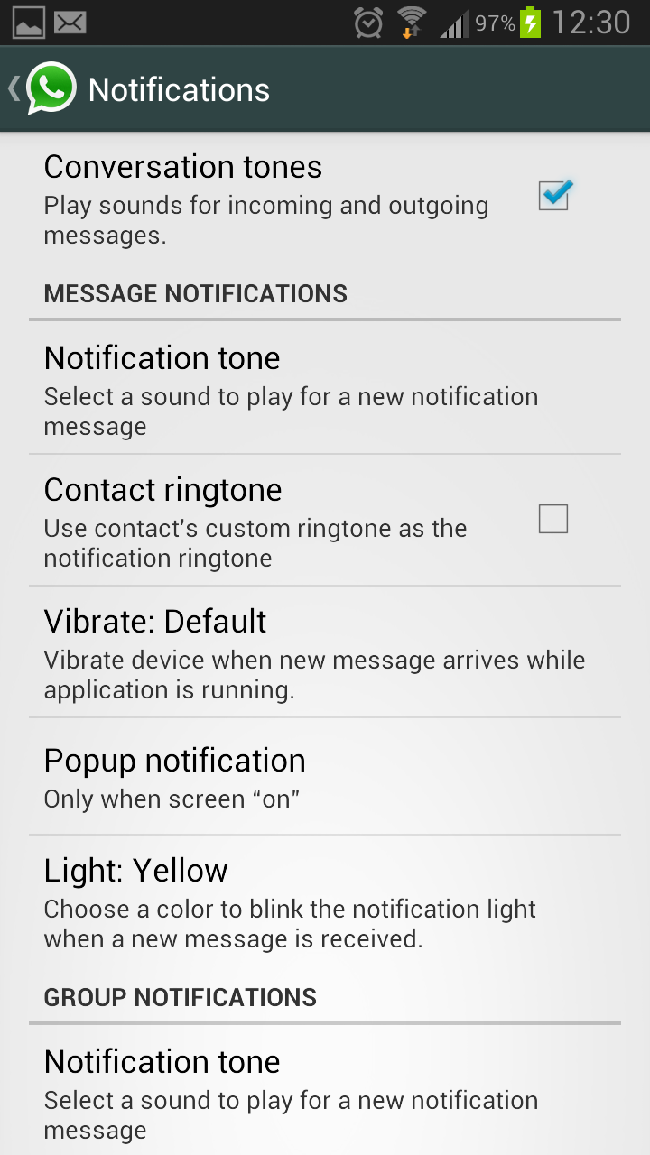My Thoughts and Ideas Enable Custom LED Light for Whatsapp messages in