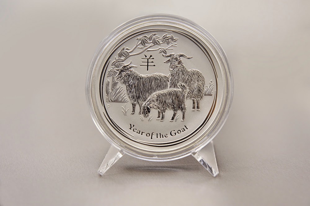 Stříbrná mince Year of the Goat 2015