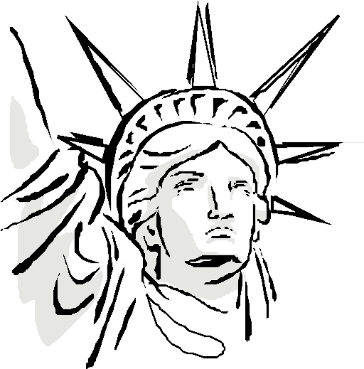 Desenhos da Estátua da Liberdade para Colorir Imprimir
