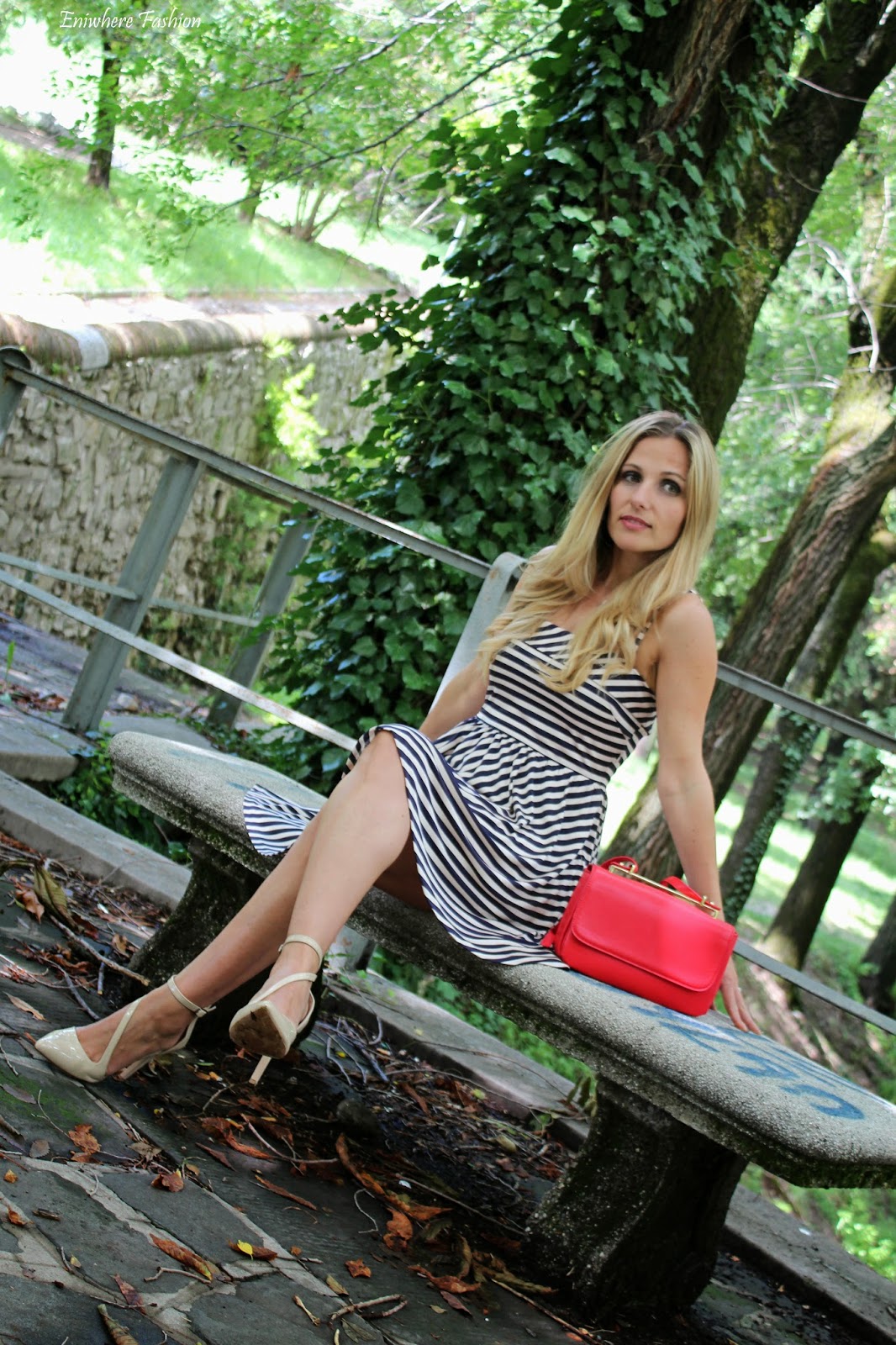 Eniwhere Fashion - striped dress - Mango .mini bag
