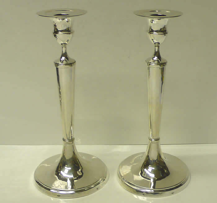 My Antique World Antique silver candlesticks