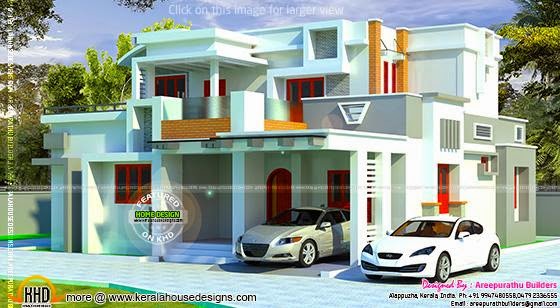 Modern house in Kerala - Kerala home design and floor plans - 8000+ houses