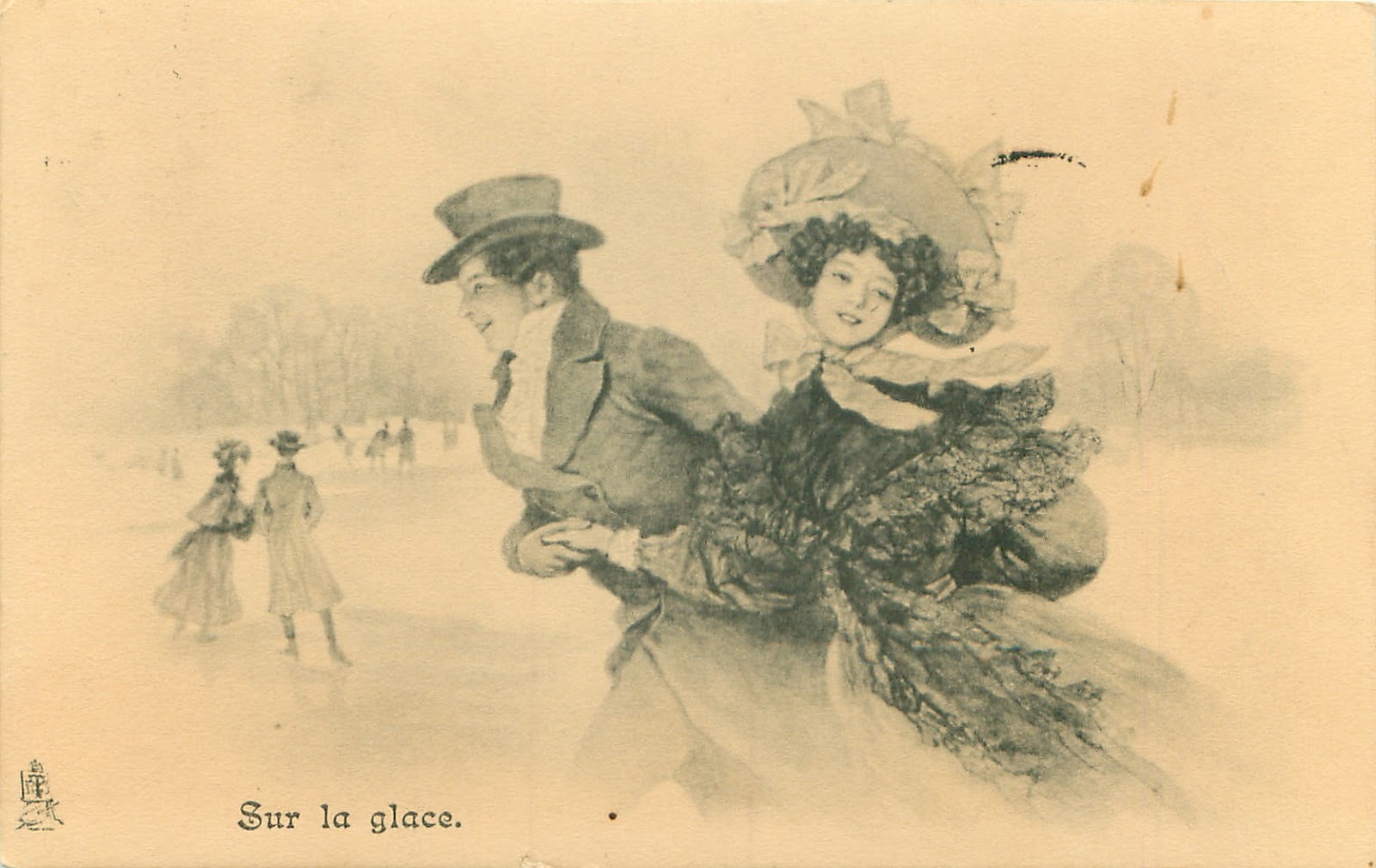 Коллекция картинок: Старинные французские открытки.Кавалеры и дамы.