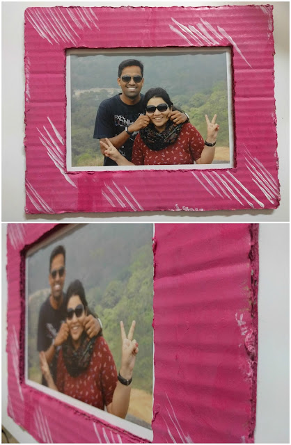 cardboard photo frames-diy