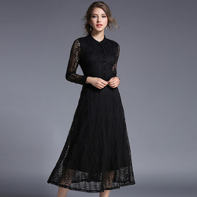 black lace dress