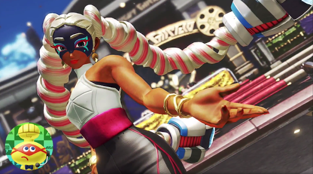 ARMS Twintelle Nintendo Switch A-list celebrity singer hands hair