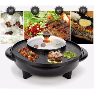 Lazada 12.12 Sales for Korean BBQ Style Grill and Steamboat 2 IN 1 - ROUND